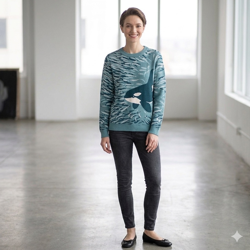 Crewneck Unique Orca Sweater